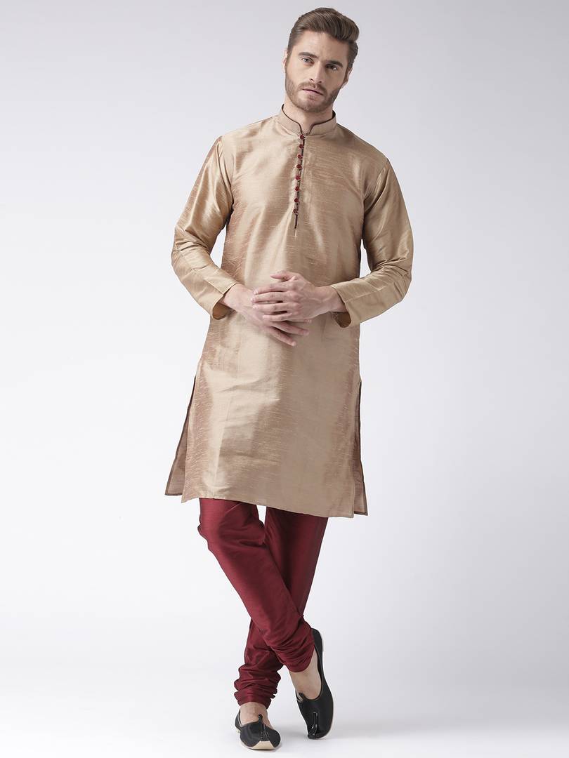 Multicoloured Blended Solid Kurta Sets